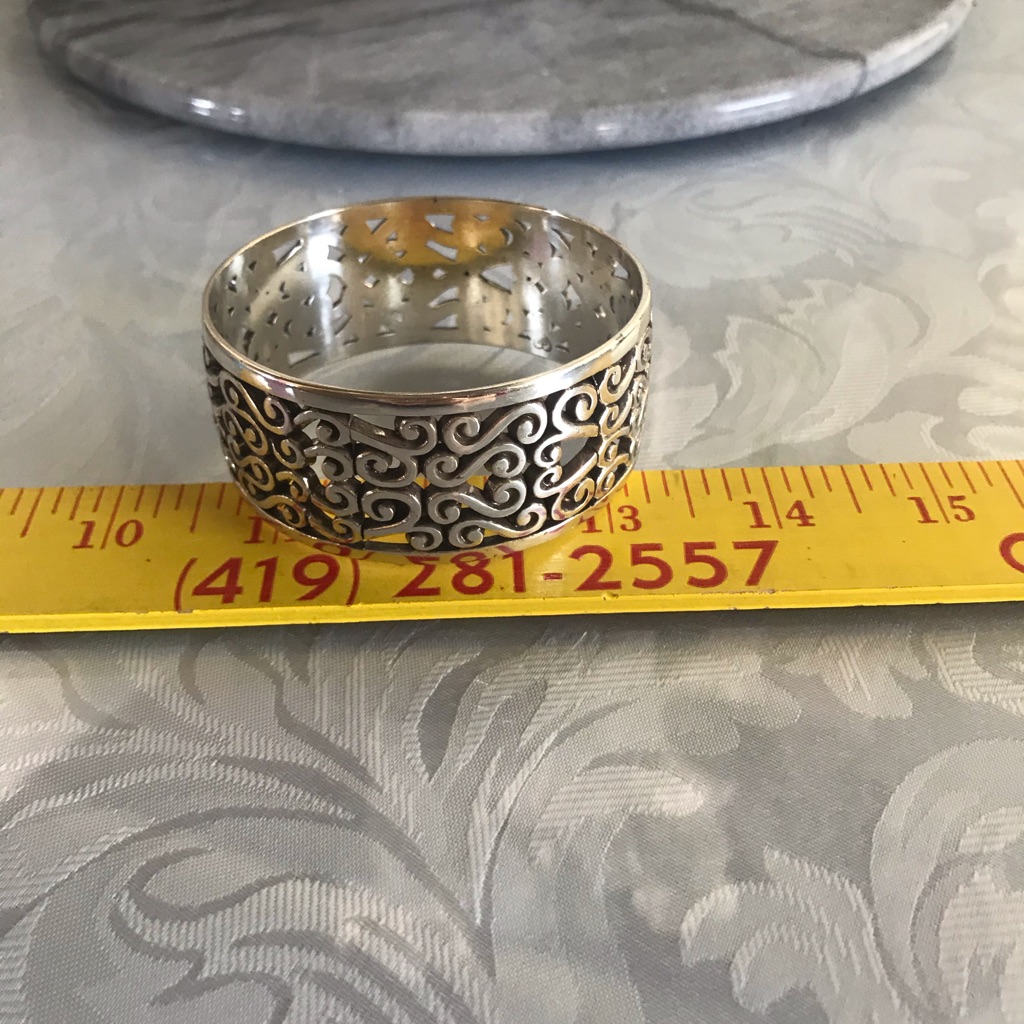 Thick Silver Bangle